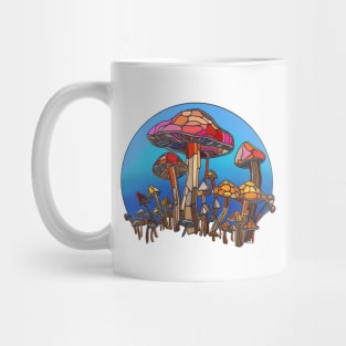 Stained glass mushrooms Mug